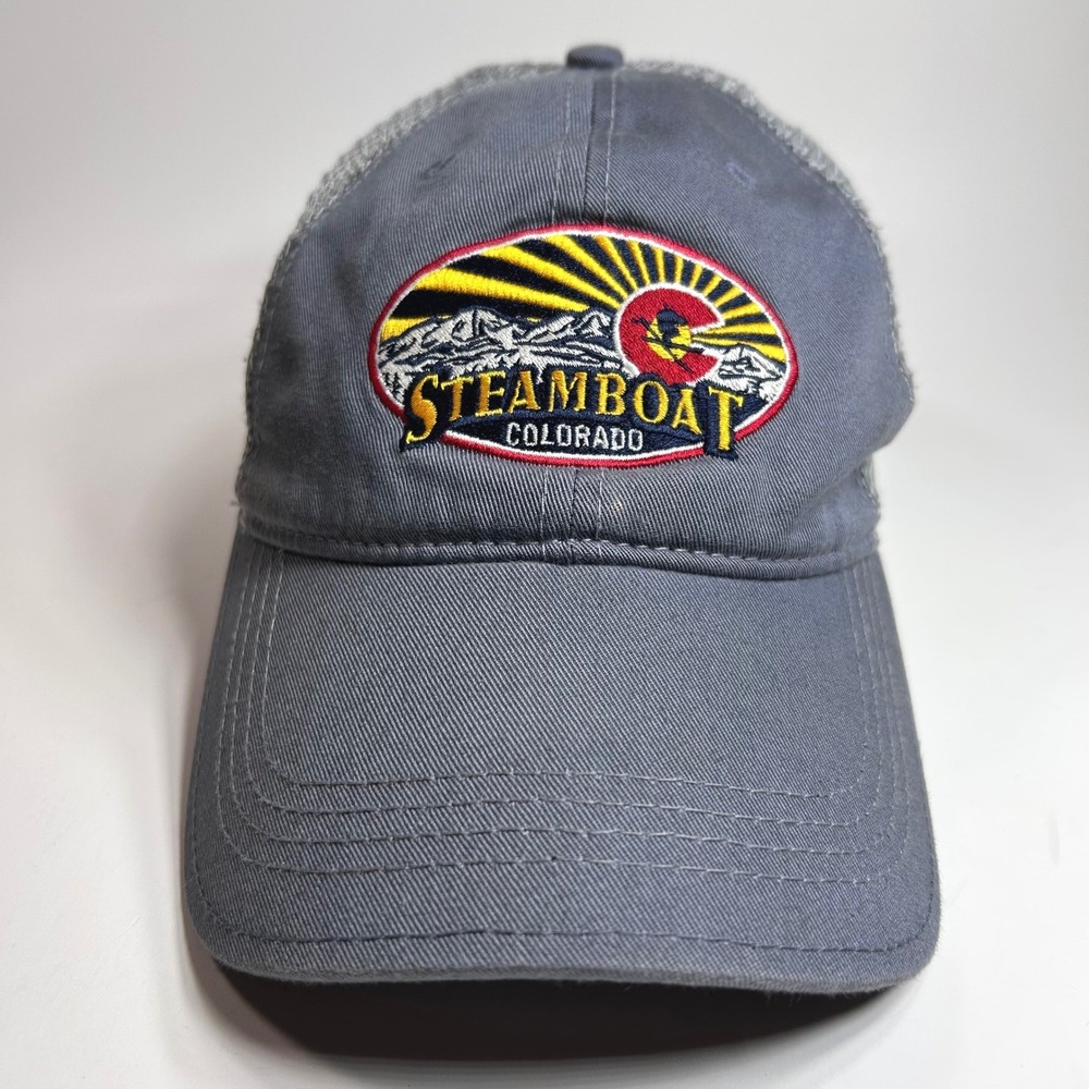 Gear‎ For Sports Steamboat Colorado Trucker Hat Gray Snapback Mesh Cap Mens